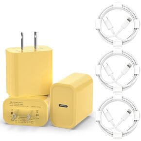USB C Charger for iPhone 14 13 12 11 Charger [MFi Certified] 3Pack 20W USB C Fast Charger Plug Power Adapter with 6FT Type C to Lightning Cable for iPhone 14/13/12/11 Pro/Pro Max/XS Max/XS/XR/X/SE/8