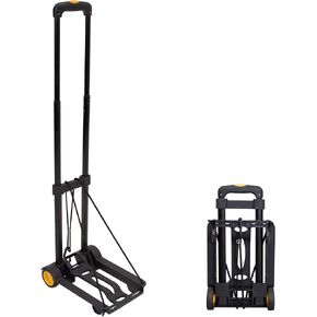 Mount-It! Folding Luggage Cart with Wheels | Strong, Compact, Holds 77 Pounds - Carry Boxes, Backpacks Smoothly