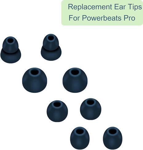 رؤوس أذن بديلة متوافقة مع باور بيتس برو، مجموعة وسائد أذن بديلة من السيليكون - صغيرة ومتوسطة وكبيرة وشفة مزدوجة (4 أزواج) in Kuwait