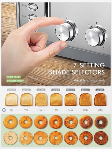 2 Slice Toaster, Retro Bagel Toaster Toaster with 7 Bread Shade Settings, 2 Extra Wide Slots, Defrost/Bagel/Cancel Function, Removable Crumb Tray, Stainless Steel Toaster by Yabano, Silver in Saudi Arabia