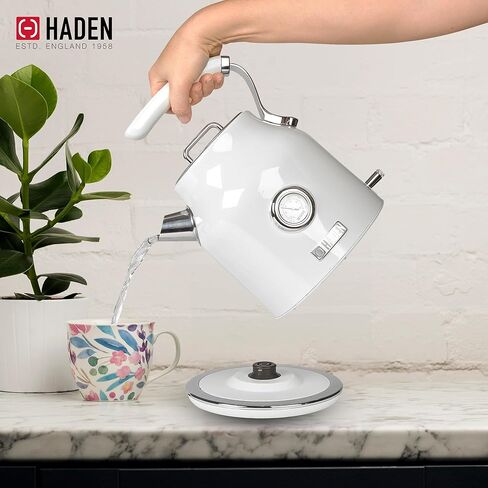 غلاية كهربائية Haden Dorset من الفولاذ المقاوم للصدأ - غلاية شاي سعة 1.7 لتر (7 أكواب) مع إغلاق تلقائي وحماية من الغليان الجاف - المعجون in Kuwait