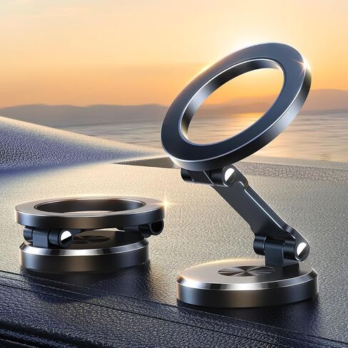 JOYROOM for Magsafe Car Mount, All-Metal Magnetic Phone Holder for Car, Strong Magnets iPhone Car Mount Hands Free Phone Holders for Your Car Dash Fits iPhone & MagSafe Case, Sliver in Kuwait