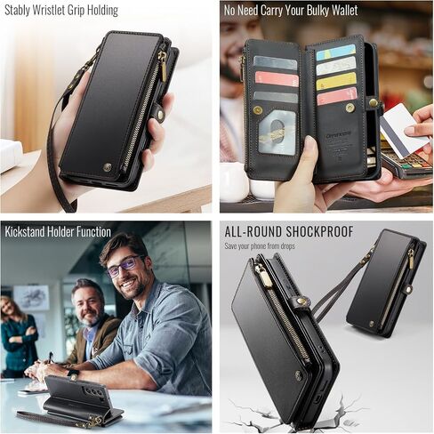 Defencase for Samsung Galaxy S21 FE Wallet Case with Card Holder, Wine Red in Saudi Arabia