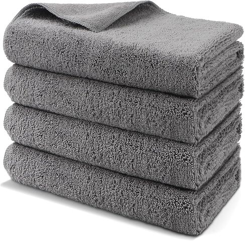 HOMEXCEL Professional Large Microfiber Car Drying Towels 2 Pack, Lint Free, Scratch Free, Highly Absorbent Drying Towel for Cars, SUVs, RVs, Trucks, and Boats,31" x 24",Grey in Kuwait