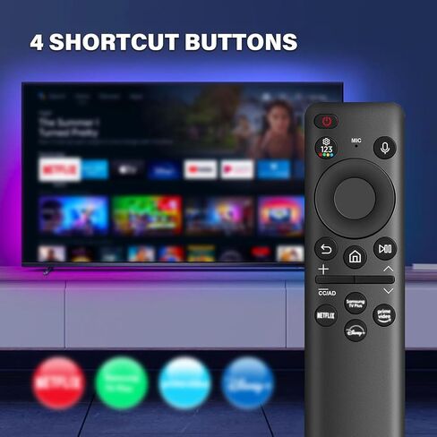 BN59-01432A Solar Voice Remote Replacement for Samsung TV Smart, Universal Remote Control Bluetooth Replacement with USB-C Charging Compatible with Samsung TV 2023 QLED Models - White in Kuwait