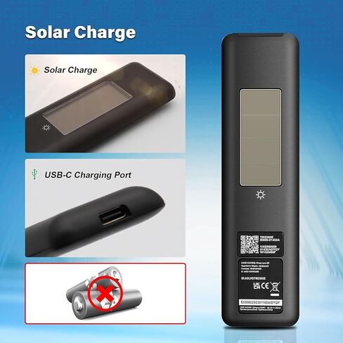 BN59-01432A Solar Voice Remote Replacement for Samsung TV Smart, Universal Remote Control Bluetooth Replacement with USB-C Charging Compatible with Samsung TV 2023 QLED Models - White in Kuwait