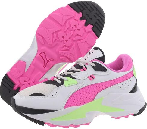 PUMA Girl's Orkid Neon Puma White/Luminous Pink/Fizzy Lime 9.5 B (M) in Saudi Arabia