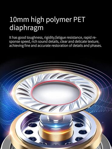 KBEAR KS1 Wired in ear Headphones, Deep Bass iem Earbuds Noise Cancelling in ear Monitors Earphones with 1DD Driver, Ear Hooks Cable for Gaming Computer, Musician Stage, Drummer (Black without Mic) in Kuwait