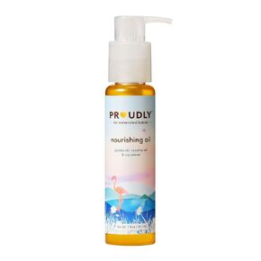 PROUDLY Nourishing Baby Oil - Blend of Premium Oils, Squalane, and Vitamin E for Dry Skin and Even Great for Textured Hair - Baby Massage Oil, Locks in Moisture - 3oz,