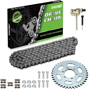 35 Chain 140 Links & Mini Bike Rear Sprocket 40 Tooth Compatible with Coleman CT100U CC100X Baja DB30 Dirt Bug Motovox MBX10 Mega Monster Moto MM-B80 Predator 212cc 97cc Go Kart Minibike Parts