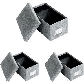 Globe-Weis/Pendaflex Fiberboard Index Card Storage Box, 4 x 6 Inches, Black Agate (94 BLA)