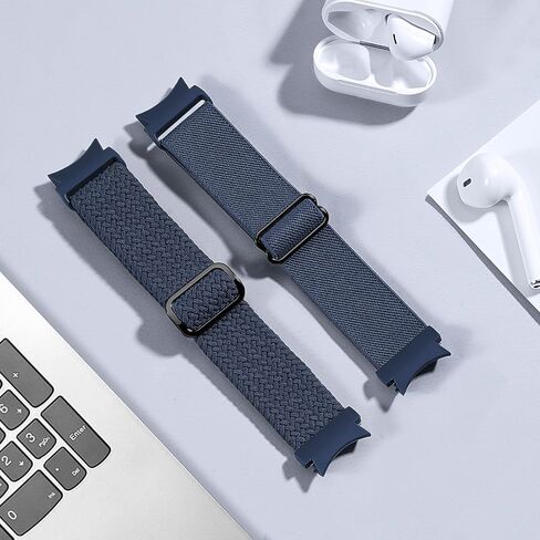 نقرة واحدة بدون فجوة من النايلون/الأشرطة المضفرة المتوافقة مع ساعة Samsung Galaxy Watch 7/6/5/4/FE 40 مم 44 مم/ ساعة 5 Pro 45 مم/ ساعة 6/4 كلاسيكية 43 مم 47 مم 42 مم 46 مم، 20 مم سوار معصم رياضي من النايلون الناعم (عبوتان) in Kuwait
