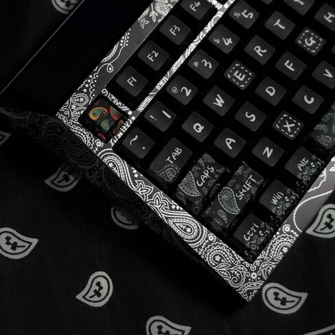 أغطية مفاتيح PBT بنسبة 90% - أغطية مفاتيح رخامية مصبوغة بسمك 1.8 مم، ملف تعريف الكرز، 140 مفتاحًا، مجموعة أغطية مفاتيح مخصصة شفافة لأغطية مفاتيح لوحة المفاتيح الميكانيكية in Kuwait