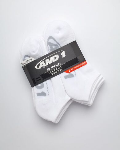 AND1 Boys' Socks - Athletic Cushion Low Cut Socks (8 Pack) in Kuwait