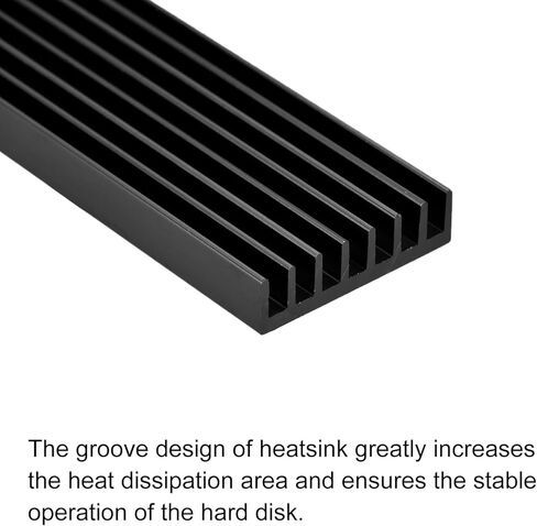 MECCANIXITY 1 Pack M.2 2280 Nvme SSD Heatsink Cooler مع وسادة حرارية من سبائك الألومنيوم بالوعة الحرارة للكمبيوتر المحمول، 70 × 22 × 3 مم، أسود in Saudi Arabia