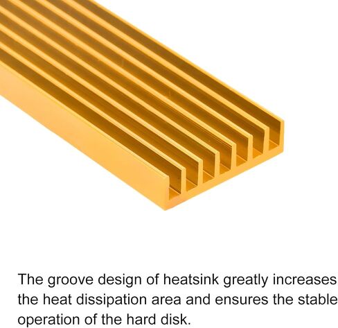 MECCANIXITY 1 Pack M.2 2280 Nvme SSD Heatsink Cooler with Thermal Pad Alloy Aluminum Heat Sink Cooling Sink for PC Laptop, 70x22x3mm, Black in Saudi Arabia
