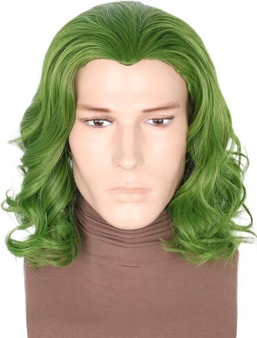 70s Men's Wig Black Short Wavy Puffy Wig Cosplay Halloween Costume Character Wig in Kuwait