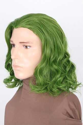 70s Men's Wig Black Short Wavy Puffy Wig Cosplay Halloween Costume Character Wig in Kuwait