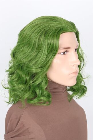 70s Men's Wig Black Short Wavy Puffy Wig Cosplay Halloween Costume Character Wig in Kuwait