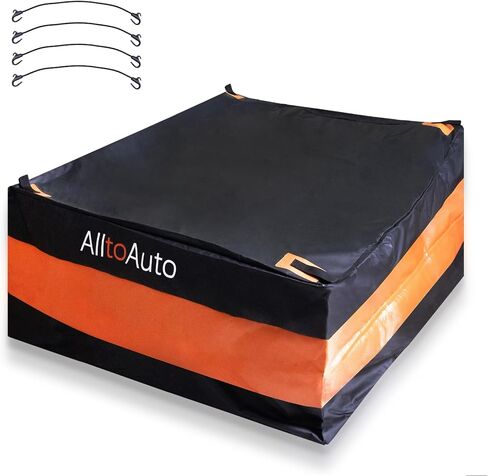 AlltoAuto Truck Bed Cargo Bag with Cargo Net, 100% Waterproof 600D Heavy Duty, Fits Any Truck Size (51''x40''x22'') 26 Cubic Feet, Simple and Convenient for Installation in Saudi Arabia