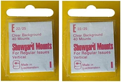 Stamp Mounts Black Background Precut Size E 22 x 25mm 400 Mounts in Kuwait