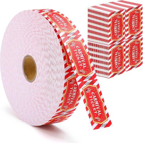 Pasimy Circus Tickets Roll Carnival Tickets Raffle Tickets Carnival Party Ticket Trick or Treat Raffle Ticket Circus Party Decorations for Halloween Circus Party Favors Supplies (Halloween, 1000) in Kuwait