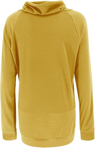 Fallorchid Womens Cowl Neck Tunic Tops Long Sleeve Pullovers Casual Drawstring Sweatshirts in Kuwait