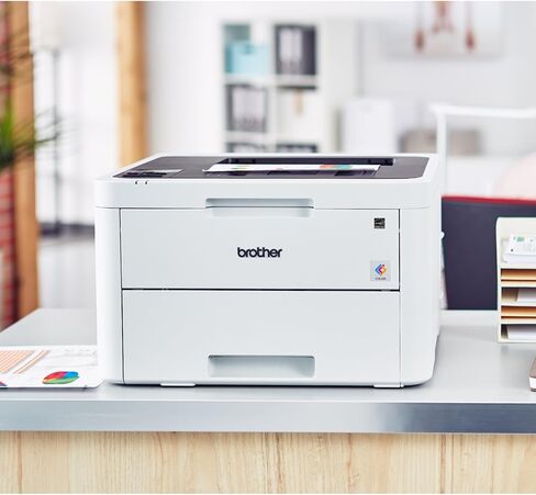 Brother HL-L3230CDW Compact Digital Color Printer Providing Laser Printer Quality Results with Wireless Printing and Duplex Printing, Amazon Dash Replenishment Ready, White in Kuwait