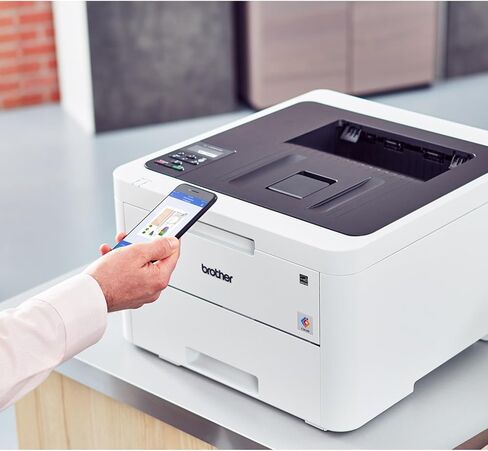 Brother HL-L3230CDW Compact Digital Color Printer Providing Laser Printer Quality Results with Wireless Printing and Duplex Printing, Amazon Dash Replenishment Ready, White in Kuwait