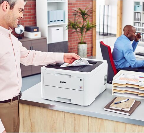 Brother HL-L3230CDW Compact Digital Color Printer Providing Laser Printer Quality Results with Wireless Printing and Duplex Printing, Amazon Dash Replenishment Ready, White in Kuwait