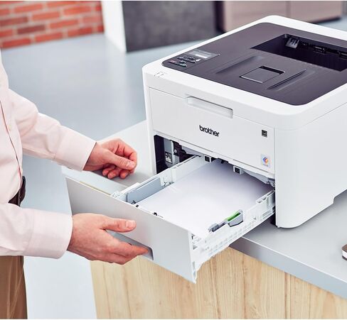 Brother HL-L3230CDW Compact Digital Color Printer Providing Laser Printer Quality Results with Wireless Printing and Duplex Printing, Amazon Dash Replenishment Ready, White in Kuwait