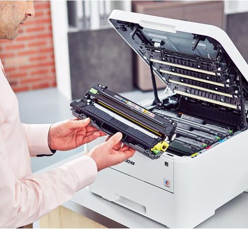 Brother HL-L3230CDW Compact Digital Color Printer Providing Laser Printer Quality Results with Wireless Printing and Duplex Printing, Amazon Dash Replenishment Ready, White in Kuwait