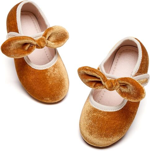 Kiderence Little Toddler Girls Dress Shoes Ballerina Ballet Flats Kids Mary Janes in Kuwait
