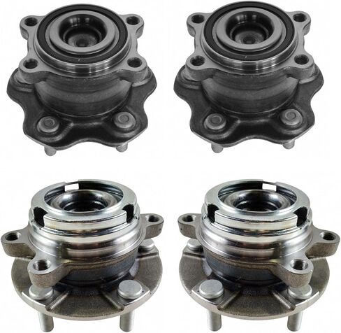 TRQ Front Wheel Hub Bearing Pair Set of 2 for Nissan Frontier Pathfinder in Saudi Arabia