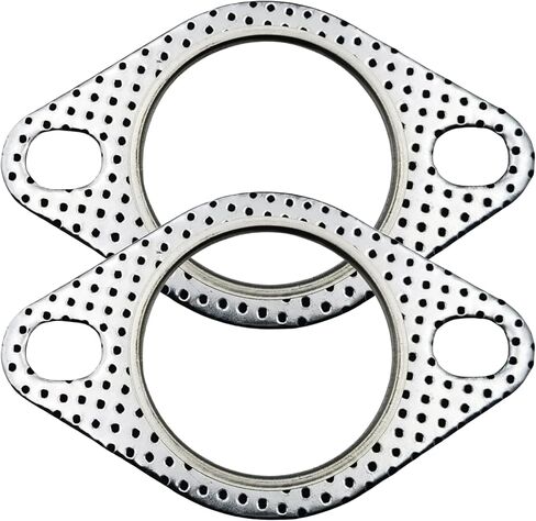 3-Pack High-Temperature Exhaust Donut Gaskets - Fireproof Flange Gaskets with 2 Bolt Holes (Sizes: 2", 2.25" and 2.5") in Kuwait