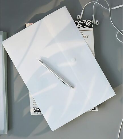 VANRA 5 Pieces A4 Envelopes Folders for Paperwork Plastic Wallets Document Organizer with Snap Button Closure A4 Letter Size (Black) in Saudi Arabia