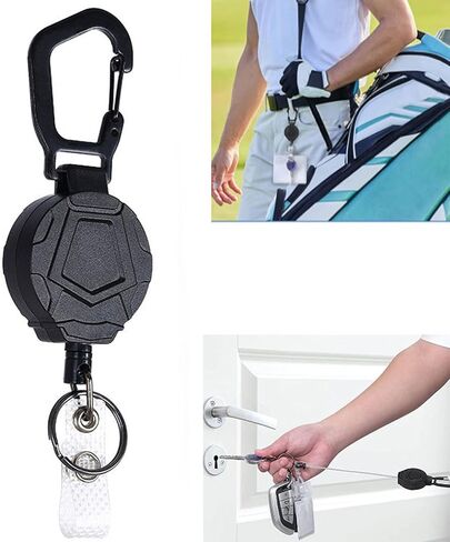 MNGARISTA 2-Pack Retractable Keychain, Heavy Duty Carabiner Badge Holder, Tactical ID Badge Reel with 31.5" Steel Retractable Cord, 8.0 oz in Saudi Arabia