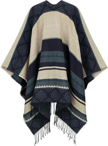 سترة نسائية ذات شال ملفوف وشرابة وغطاء للرأس مفتوحة من الأمام ووشاح ملفوف لخريف وشتاء in Kuwait