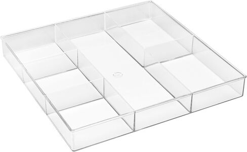 Whitmor 3 Section Small Easy Clean Clear Plastic Resin Drawer Organizer in Saudi Arabia