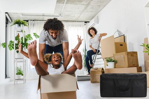 Oversized Duffle Bag Foldable Travel Storage Bag Sports Duffel Bags Luggage Bag Large Storage Bags with Zipper and Handles for Moving Camping Large Items Storage and More (215L Black) in Kuwait