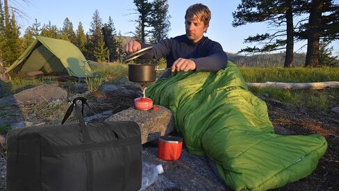 Oversized Duffle Bag Foldable Travel Storage Bag Sports Duffel Bags Luggage Bag Large Storage Bags with Zipper and Handles for Moving Camping Large Items Storage and More (215L Black) in Kuwait