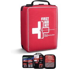 [New Upgrade] Professional First Aid Kits First Aid Trauma Kit with Labelled Compartments Molle System for Home Car, Hiking, Backpacking, Camping, Traveling, and Cycling