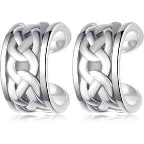 Viking Ear Cuffs for Men 925 Sterling Silver Celtic Ear Cuff Earrings for Women Unisex Vintage Jewelry Birthday Gifts