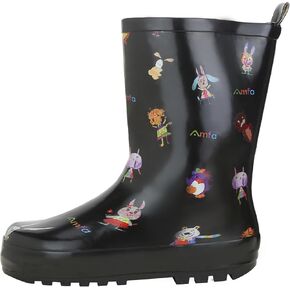 Unisex Kids Dinosaur Print Rain Boots Waterproof Rubber Rain Shoes Toddler Boys Girls Lightweight Rainboots