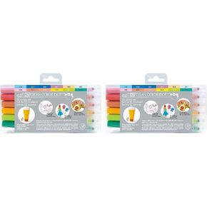 Kuretake Zig Clean Color Dot Pens Water Based Marker, 12 Colors Set (TC-6100/12V)