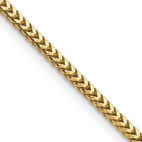 Solid 14k Yellow Gold Big Heavy 2.5mm Franco Chain Necklace - with Secure Lobster Lock Clasp