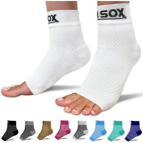 SB SOX Plantar Fasciitis Compression Socks for Women & Men - Best Arch Support for All Day Wear - Relief for Heel Pain and Night Splint Comfort (Black, Small)