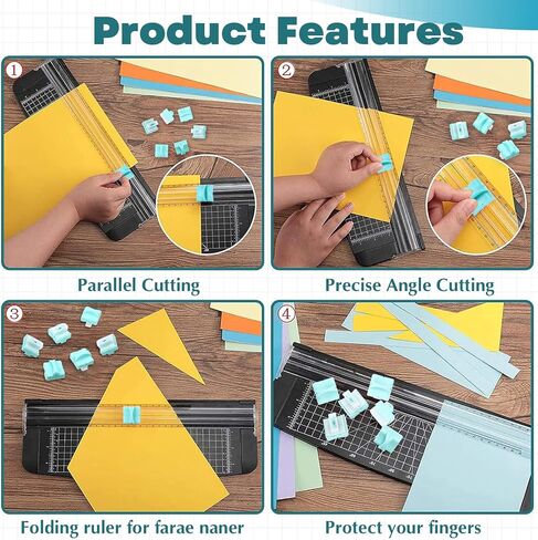 Honoson 6 Pieces Paper Cutter Replacement Blades Paper Trimmer Blades Refill Craft Cutting Replacement Blades for A4 Cutter(Orange) in Saudi Arabia