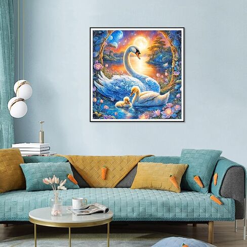 FHBUBPUP Diamond Painting Kits for Adults, Duck Diamond Art Kits, Full Drill Round Gem Art, DIY Paint with Diamond Beads Crafts for Home Wall Decoration Gifts 12x12 inch in Saudi Arabia