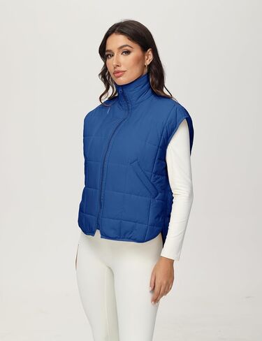 Xiaoxuemeng Puffer Vest Women Lightweight Zip Up Quilted Vest Padded Gilet Sleeveless Jacket with Pockets in Saudi Arabia
